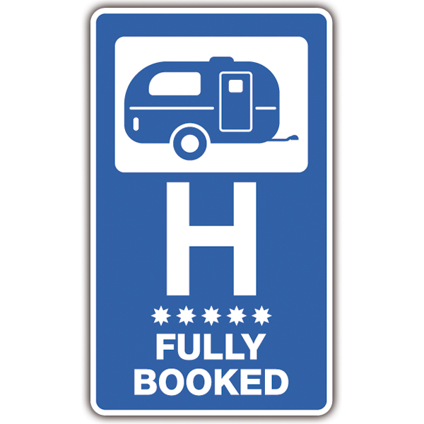 Stickers camping-car: Hôtel Fully Booked
