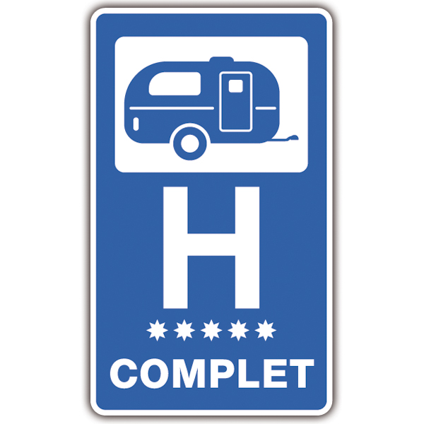 Stickers camping-car: Hôtel Complet