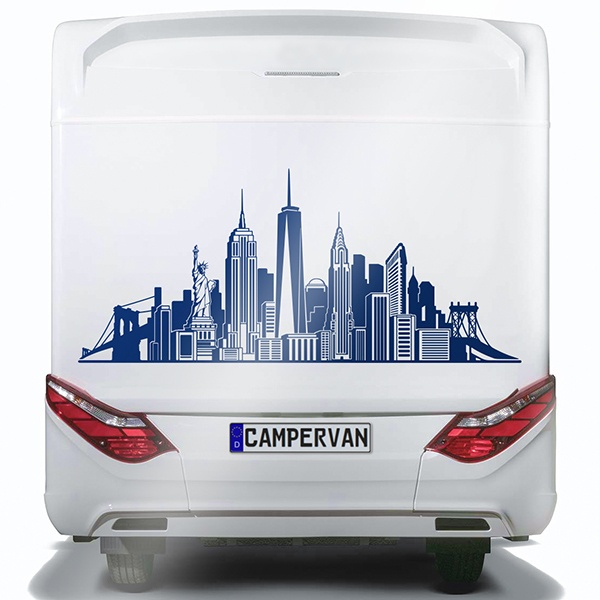Stickers camping-car: Camping New York