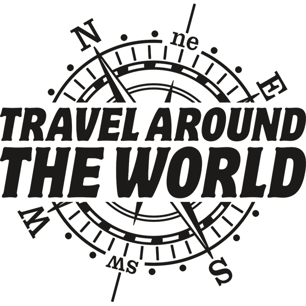 Autocollants: Itinéraire autour du monde, en anglais