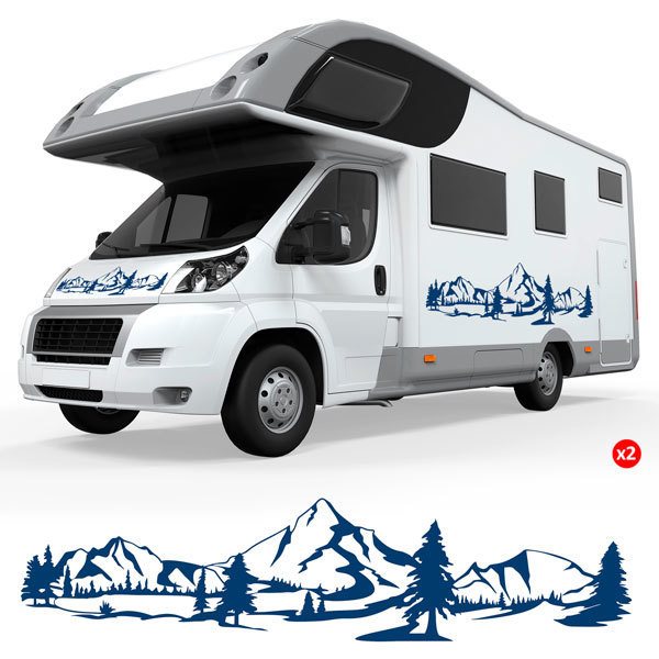 Stickers camping-car: Paysage de montagne