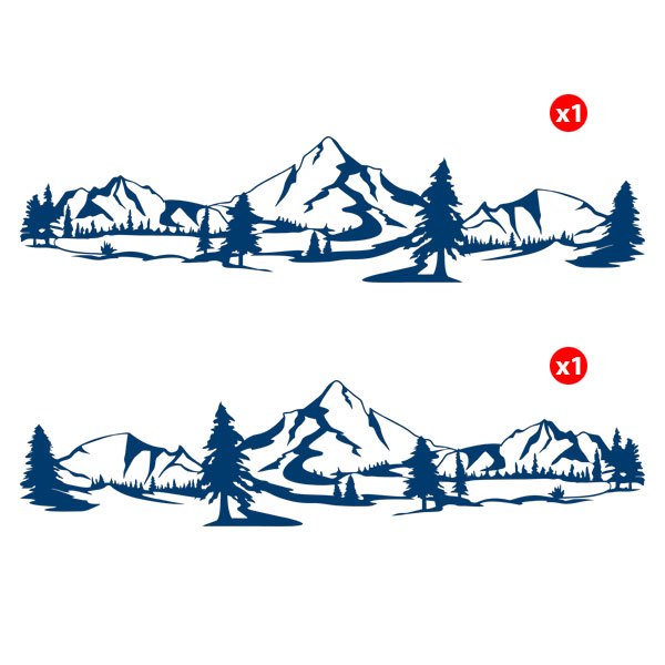 Stickers camping-car: Paysage de montagne 2