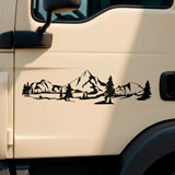 Stickers camping-car: Paysage de montagne 2