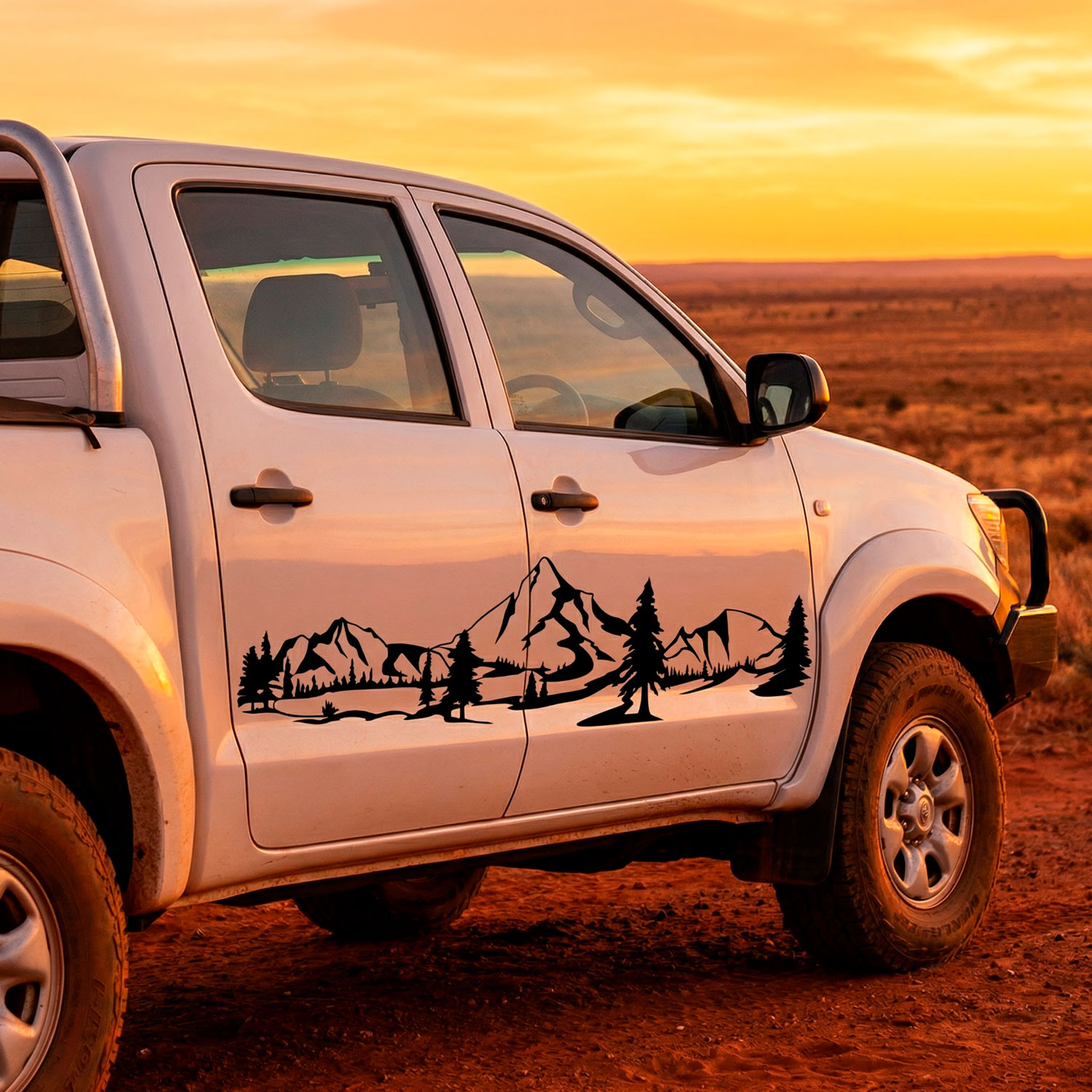 Stickers camping-car: Paysage de montagne