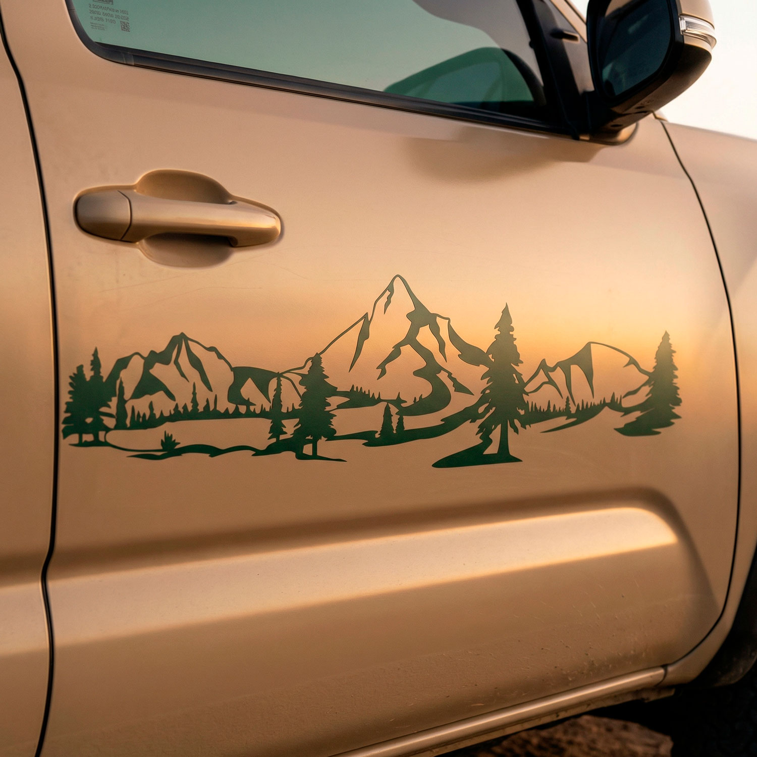 Stickers camping-car: Paysage de montagne