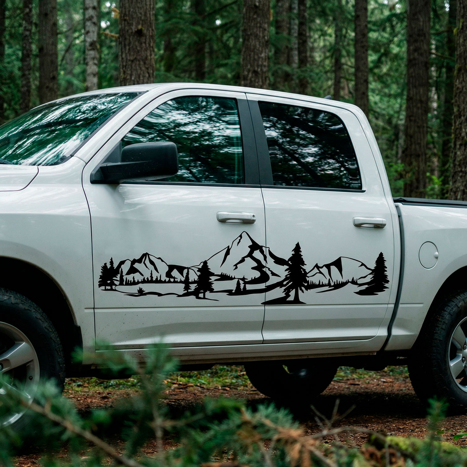 Stickers camping-car: Paysage de montagne