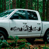 Stickers camping-car: Paysage de montagne 21