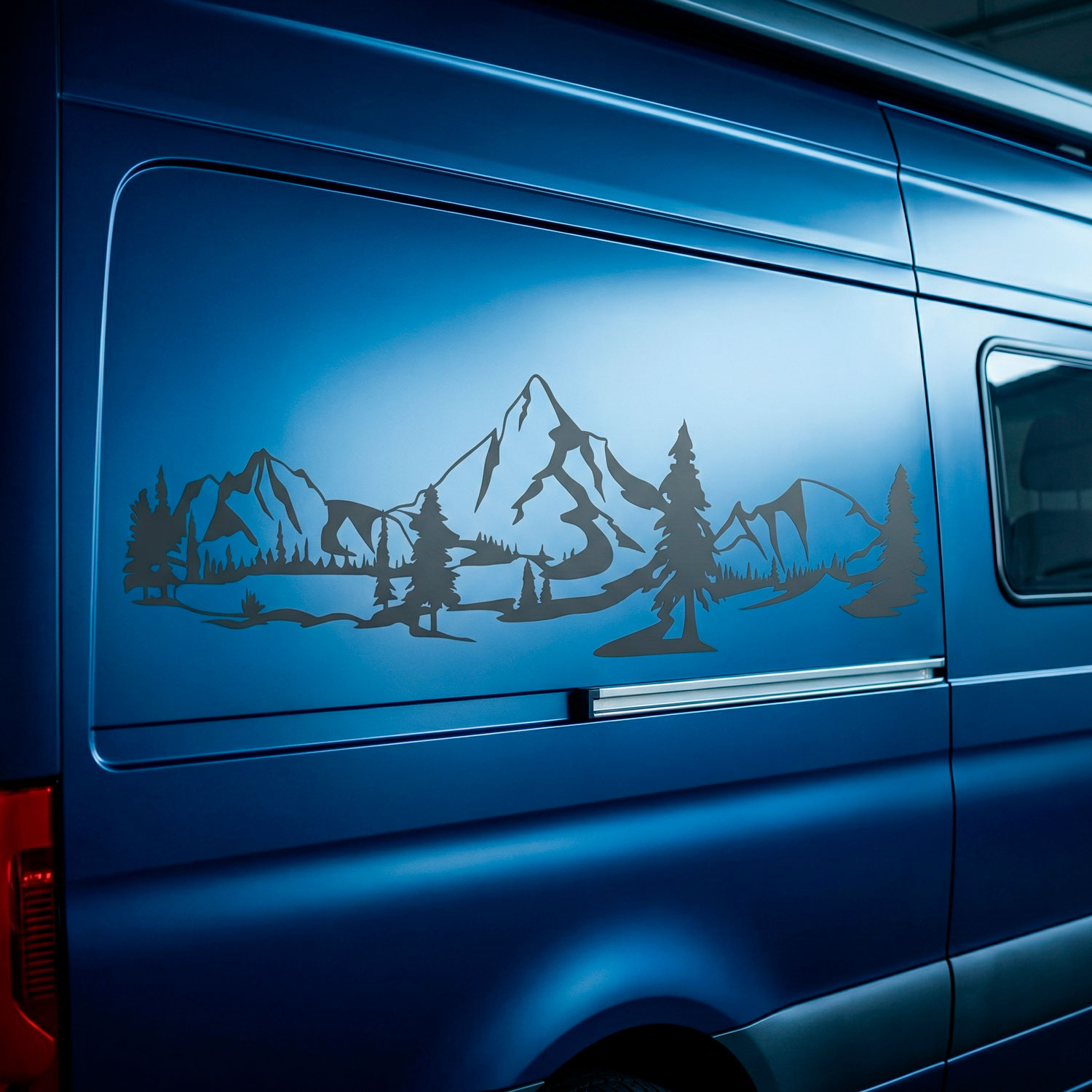 Stickers camping-car: Paysage de montagne