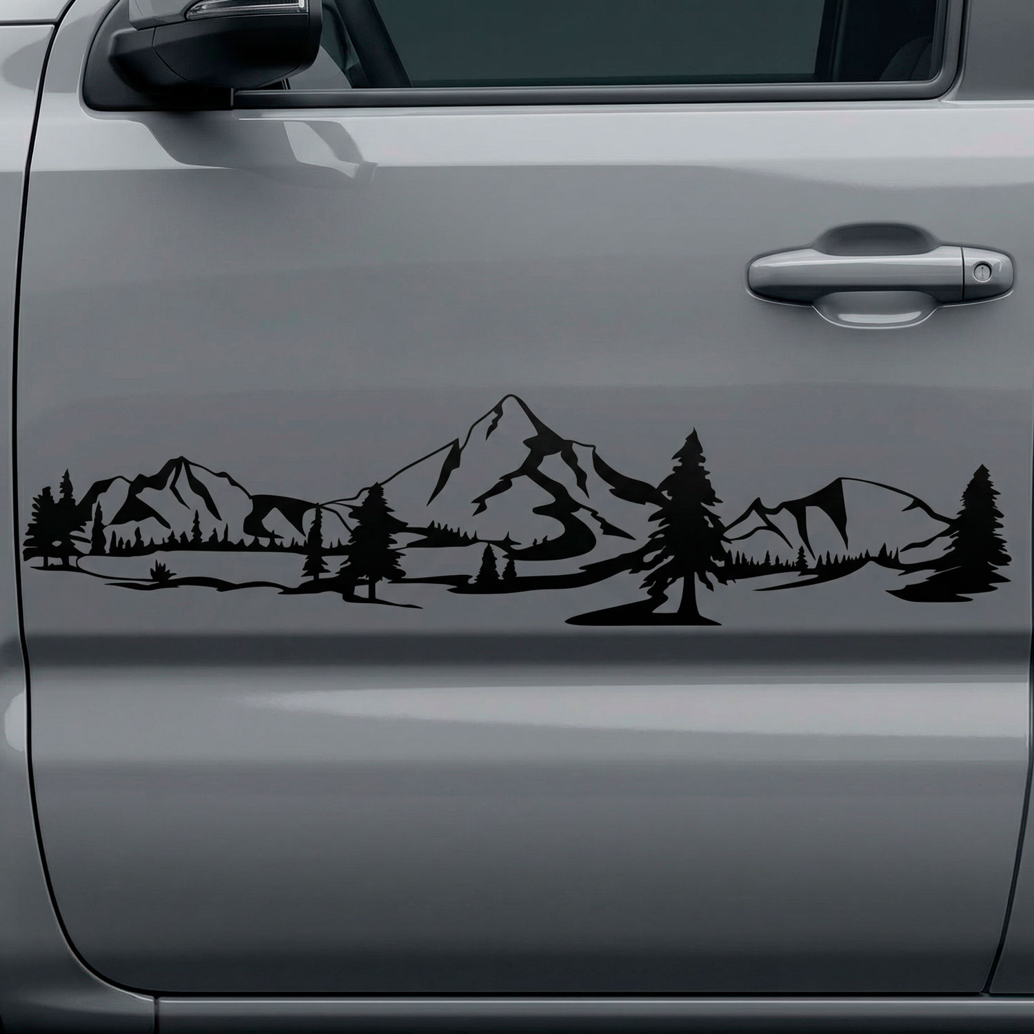 Stickers camping-car: Paysage de montagne
