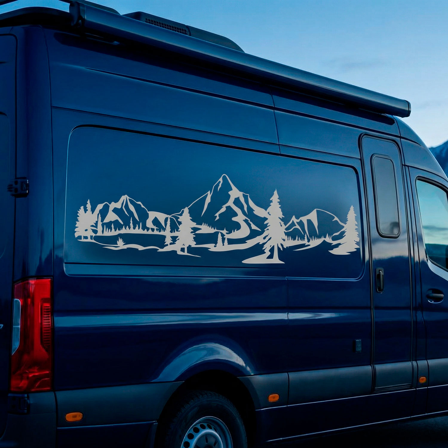 Stickers camping-car: Paysage de montagne