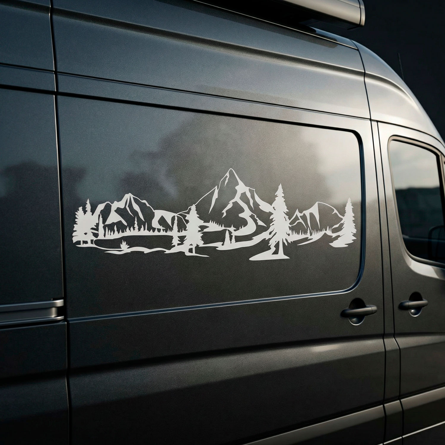 Stickers camping-car: Paysage de montagne