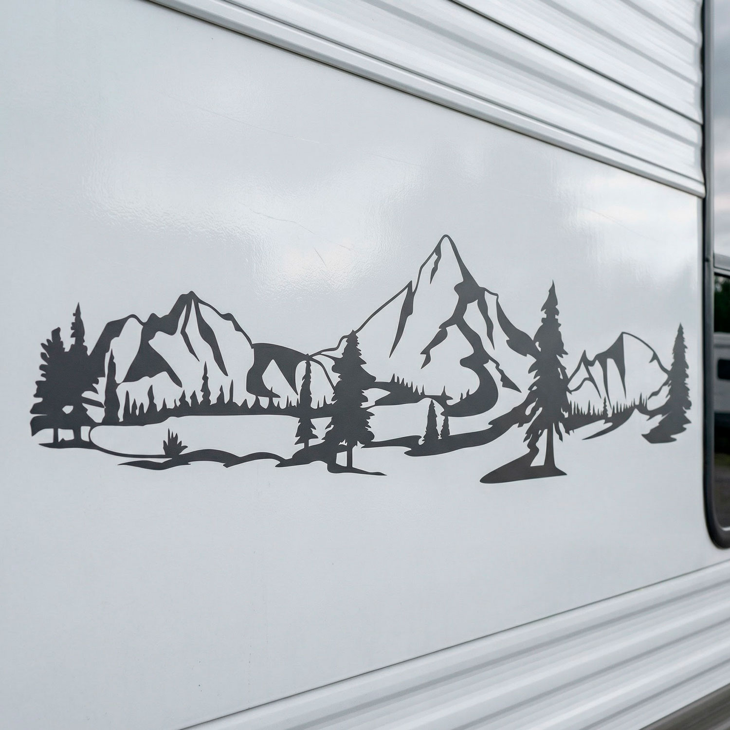 Stickers camping-car: Paysage de montagne