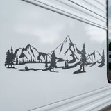 Stickers camping-car: Paysage de montagne 5