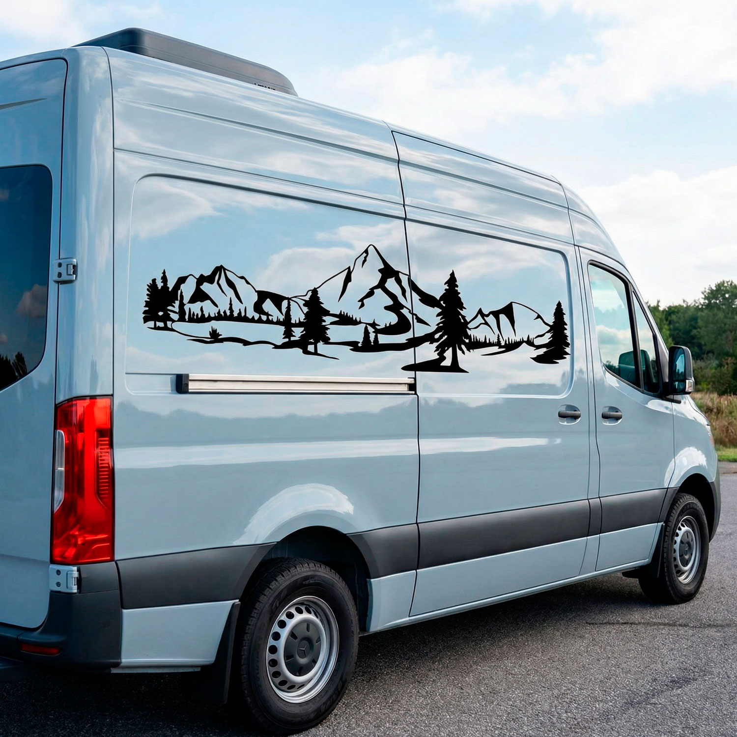 Stickers camping-car: Paysage de montagne