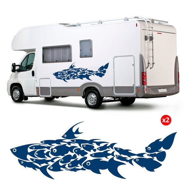 Stickers camping-car: Silhouette de poisson