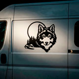 Stickers camping-car: Loup dans la for&ecirc;t 6
