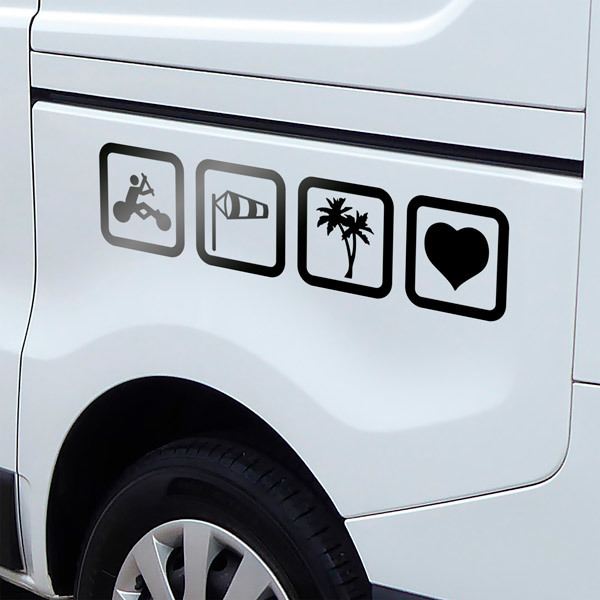 Stickers camping-car: Amour pour Kitebugging