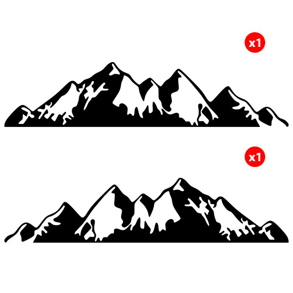 Autocollants: Montagnes enneigées