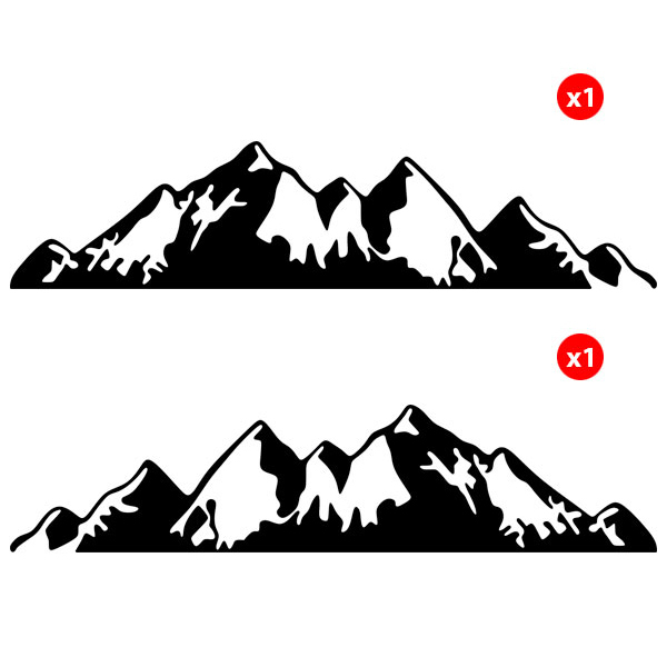 Stickers camping-car: Montagnes enneigées