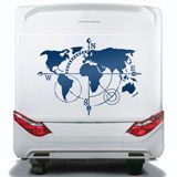 Autocollants: Carte du Monde de la Boussole 2