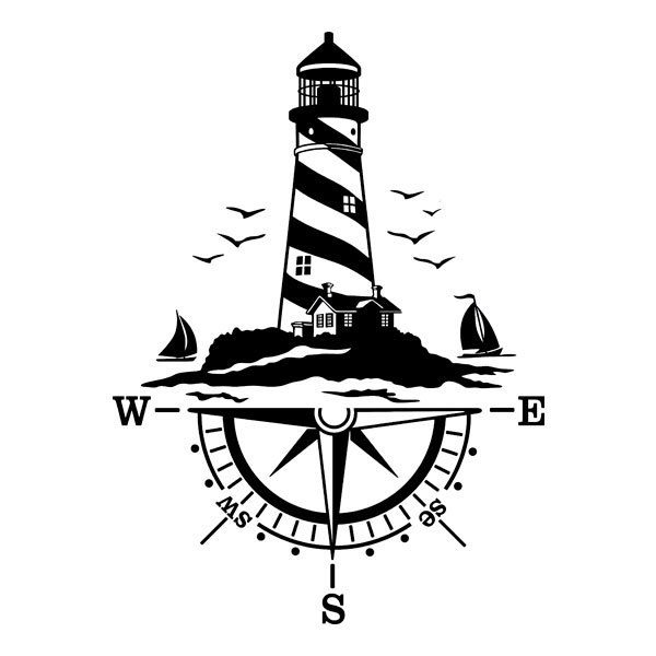 Autocollants: Phare et Peigne des Vents