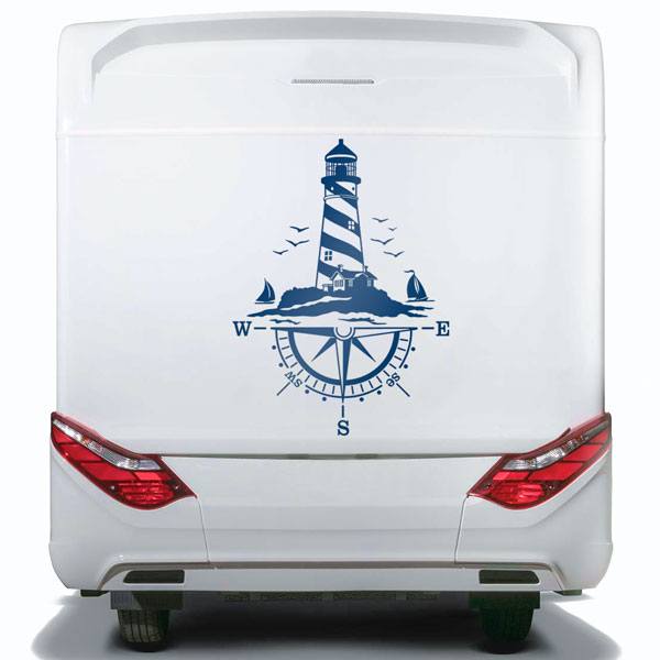 Stickers camping-car: Phare et Peigne des Vents