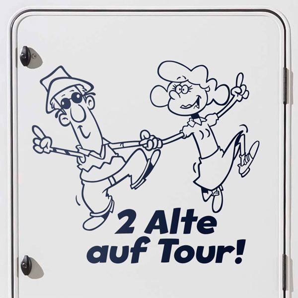 Stickers camping-car: 2 Alte auf Tour!