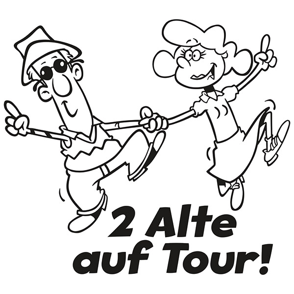 Stickers camping-car: 2 Alte auf Tour!