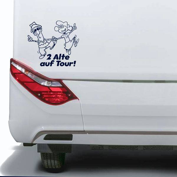 Stickers camping-car: 2 Alte auf Tour!