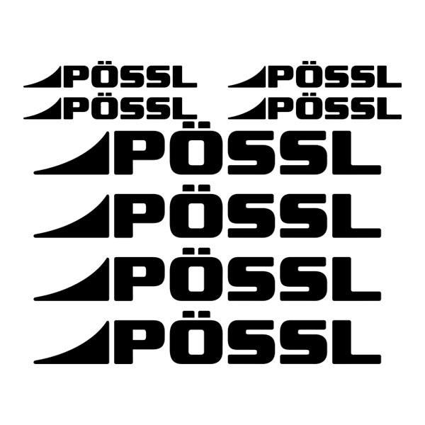 Stickers camping-car: Kit 8X Pössl