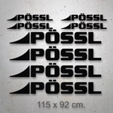 Stickers camping-car: Kit 8X Pössl 2