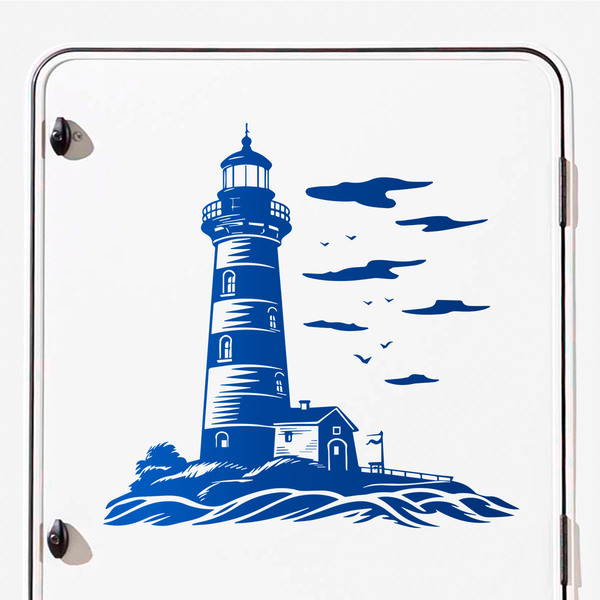 Stickers camping-car: Phare côtier