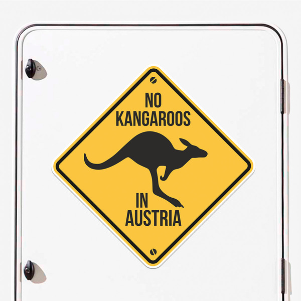 Stickers camping-car: No kangaroos in austria