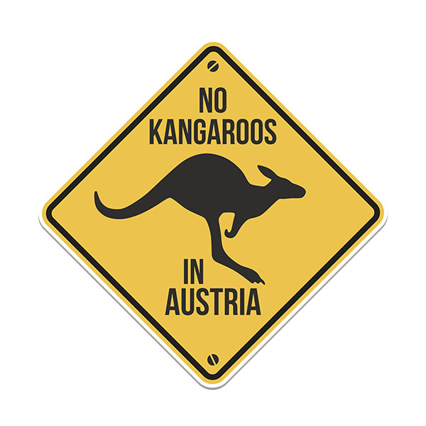 Stickers camping-car: No kangaroos in austria