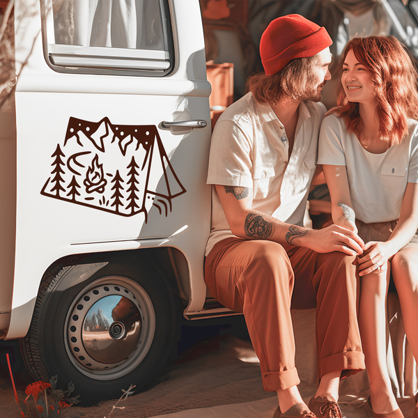 Stickers camping-car: Camping Bosque