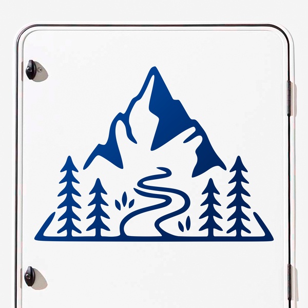 Stickers camping-car: Triangle de montagne