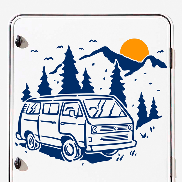 Stickers camping-car: Caravane du crépuscule