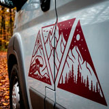 Stickers camping-car: Jour, nuit, montagne et plage 15