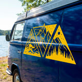 Stickers camping-car: Jour, nuit, montagne et plage 19