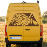 Stickers camping-car: Jour, nuit, montagne et plage 4