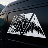 Stickers camping-car: Jour, nuit, montagne et plage 6