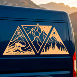 Stickers camping-car: Jour, nuit, montagne et plage 8