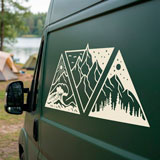Stickers camping-car: Jour, nuit, montagne et plage 9