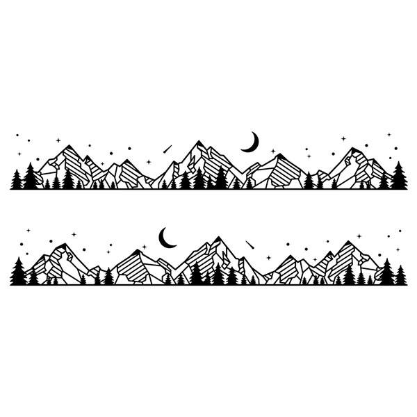 Stickers camping-car: Paysage Montagnard 3
