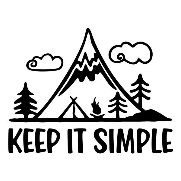 Stickers camping-car: Sticker vinyle Keep it simple pour camping-car