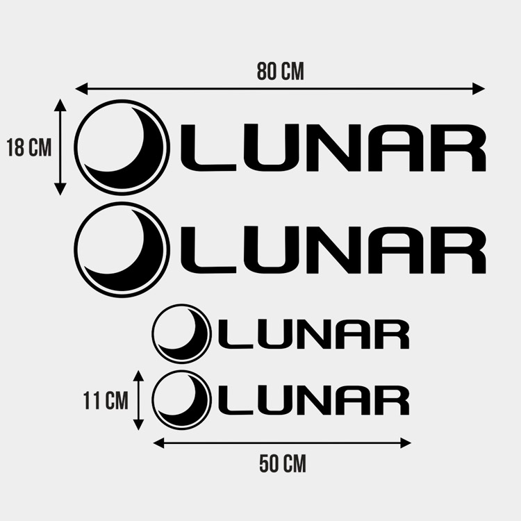 Stickers camping-car: Kit d'Autocollants Lunar pour Camping-Car - 80x64 