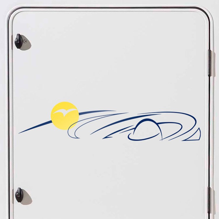 Stickers camping-car: Autocollant décoratif Pilote Galaxy avec galaxie e