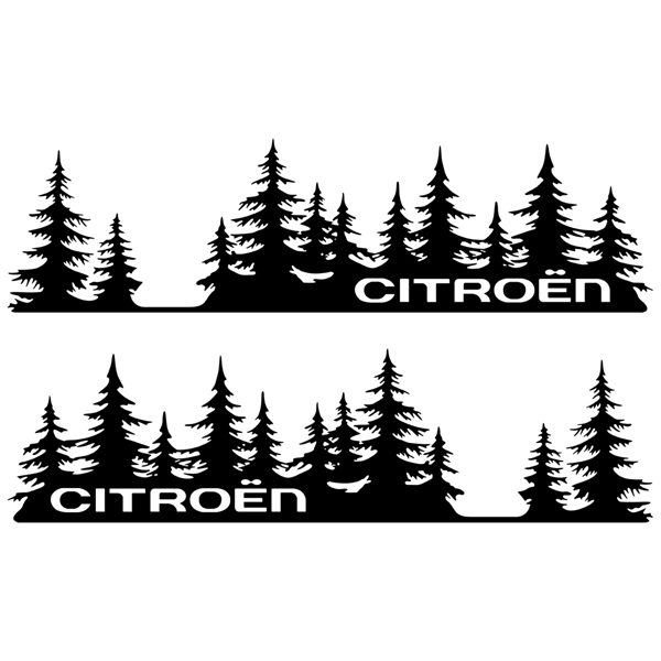 Stickers camping-car: 2x Arbres Citroën