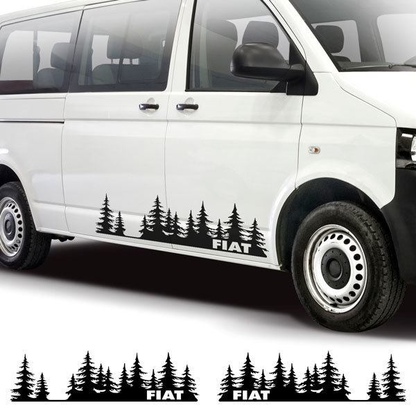 Autocollants: 2x Arbres Fiat