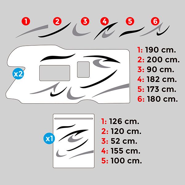 Stickers camping-car: Jupiter Caravane Kit